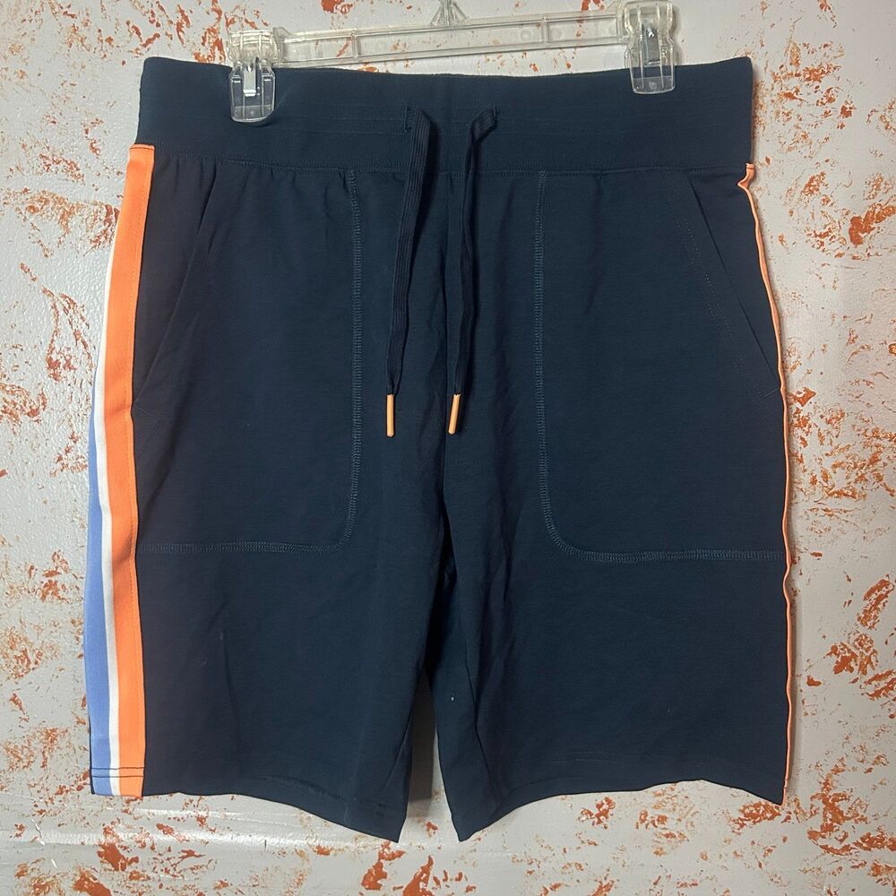 NWT Psycho Bunny Emral Sweat Shorts Mens M Navy Side Stripe Logo